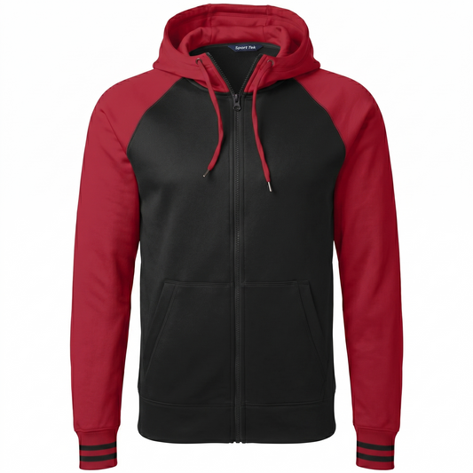 Black/ Deep Red